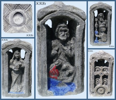 제목이 "Légende de saint Ef…"인 조형물 Nicolas Bouriot (KRB1)로, 원작, 돌