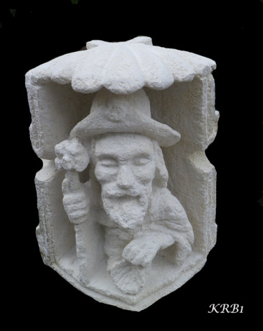 Sculpture titled "Autel Saint Jacques" by Nicolas Bouriot (KRB1), Original Artwork, Stone