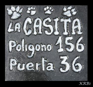 "La Casita" başlıklı Heykel Nicolas Bouriot (KRB1) tarafından, Orijinal sanat, Taş
