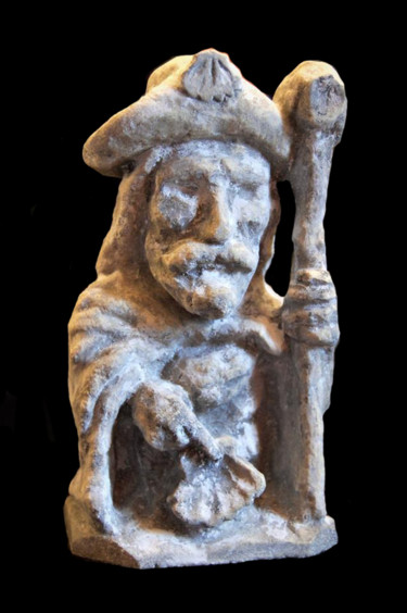 Sculpture intitulée "Pilgrim" par Nicolas Bouriot (KRB1), Œuvre d'art originale, Pierre