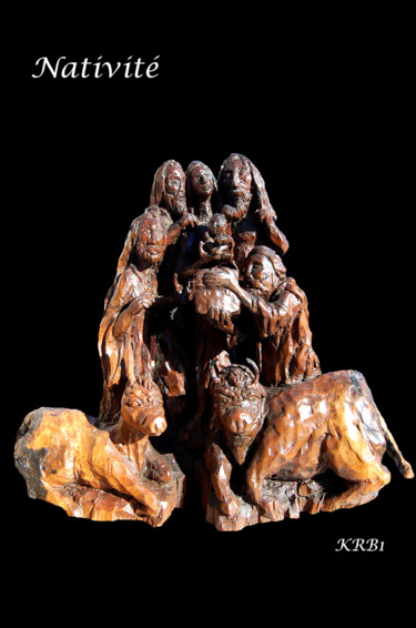 Sculpture intitulée "Nativité" par Nicolas Bouriot (KRB1), Œuvre d'art originale