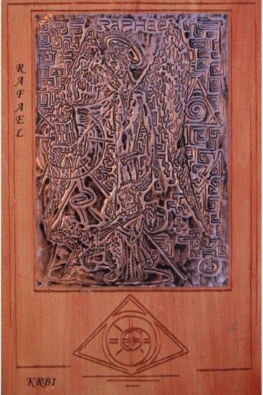 「Saint Rafaël」というタイトルの製版 Nicolas Bouriot (KRB1)によって, オリジナルのアートワーク, 彫刻