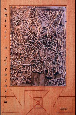 Prenten & gravures getiteld "Entrée à Jérusalem" door Nicolas Bouriot (KRB1), Origineel Kunstwerk, Gravure