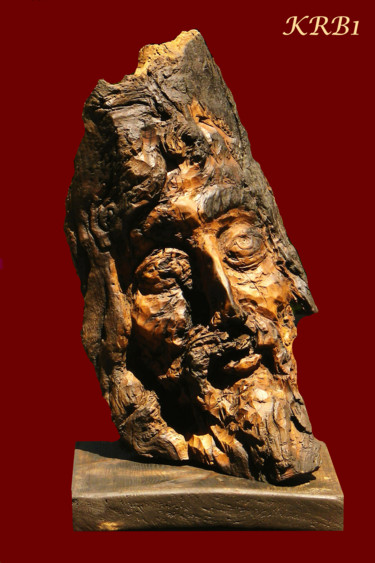 Sculpture titled "Saint Jean-Baptiste…" by Nicolas Bouriot (KRB1), Original Artwork, Wood