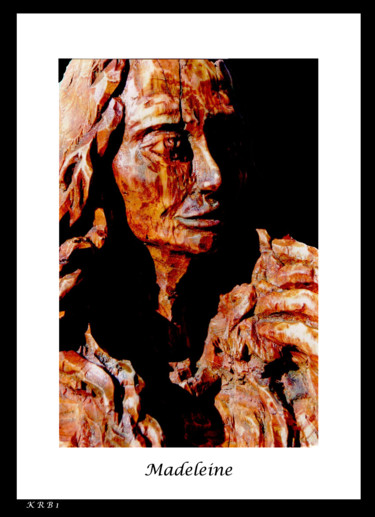 Sculpture intitulée "Madeleine" par Nicolas Bouriot (KRB1), Œuvre d'art originale, Bois