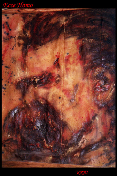 Painting titled "Ecce Homo" by Nicolas Bouriot (KRB1), Original Artwork, Acrylic