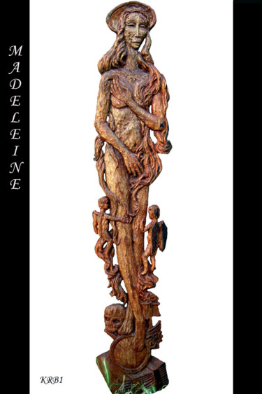 Sculpture titled "Madeleine" by Nicolas Bouriot (KRB1), Original Artwork, Wood