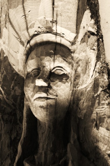 雕塑 标题为“Vierge” 由Nicolas Bouriot (KRB1), 原创艺术品, 木