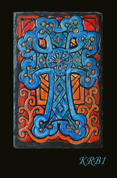Sculpture intitulée "Croix arménienne El…" par Nicolas Bouriot (KRB1), Œuvre d'art originale, Pierre