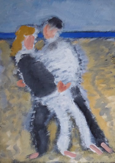 Peinture intitulée "Les amants" par Nicolas Cavuoto, Œuvre d'art originale, Huile