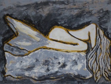 Peinture intitulée "La sirène de Castel…" par Nicolas Cavuoto, Œuvre d'art originale, Huile