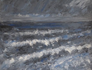 Peinture intitulée "Nuit de tempête" par Nicolas Cavuoto, Œuvre d'art originale, Huile