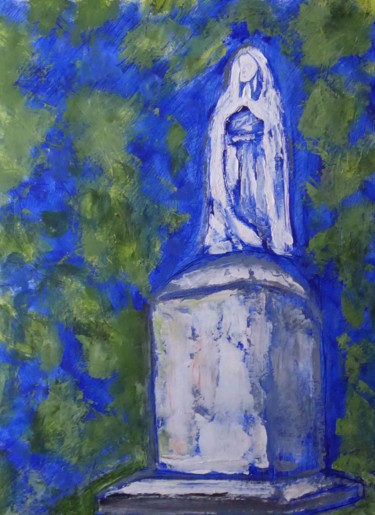 Painting titled "Le lieu saint" by Nicolas Cavuoto, Original Artwork, Oil