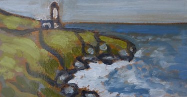 Painting titled "Le petit phare" by Nicolas Cavuoto, Original Artwork, Oil