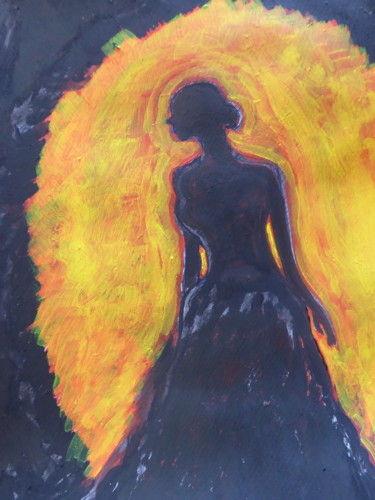 Peinture intitulée "Danse du feu" par Nicolas Cavuoto, Œuvre d'art originale, Huile