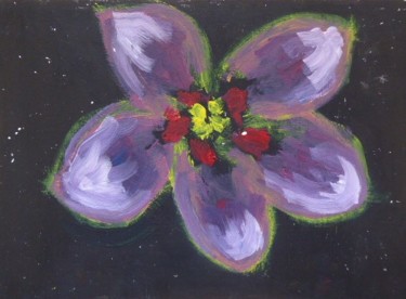 Painting titled "composition florale…" by Nicolas Cavuoto, Original Artwork, Oil