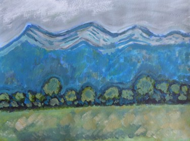 Peinture intitulée "Paysage de Savoie" par Nicolas Cavuoto, Œuvre d'art originale, Huile