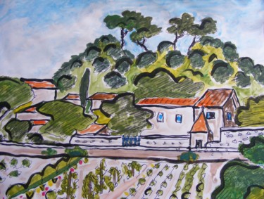 Peinture intitulée "Provence (1)" par Nicolas Cavuoto, Œuvre d'art originale, Huile