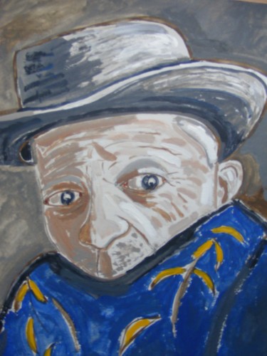Painting titled "Picasso" by Nicolas Cavuoto, Original Artwork, Oil