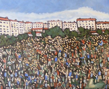 Картина под названием "La biennale de la d…" - Nicolas Cavuoto, Подлинное произведение искусства, Масло