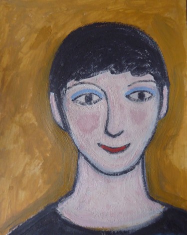 Peinture intitulée "Femme-enfant (1)" par Nicolas Cavuoto, Œuvre d'art originale, Huile