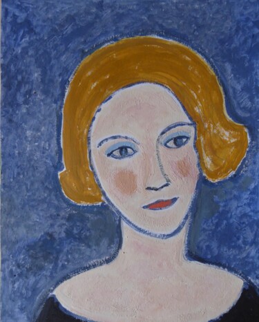 Painting titled "Femme-enfant (4)" by Nicolas Cavuoto, Original Artwork, Oil