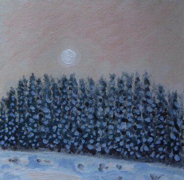 Peinture intitulée "Matin de brume" par Nicolas Cavuoto, Œuvre d'art originale, Huile