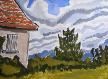 Painting titled "Nord Isère" by Nicolas Cavuoto, Original Artwork, Oil