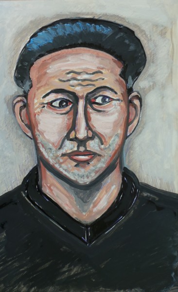 Painting titled "Jun Miyake" by Nicolas Cavuoto, Original Artwork, Oil