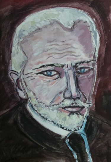 Peinture intitulée "Tchaïkovsky" par Nicolas Cavuoto, Œuvre d'art originale, Huile