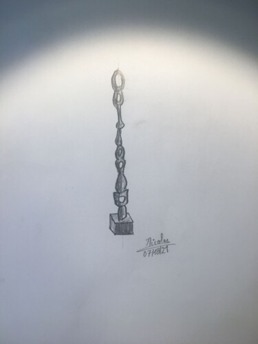 Dessin intitulée "Void Tower" par Nicolas Chammat, Œuvre d'art originale, Crayon