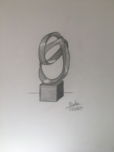 图画 标题为“Circle Tower” 由Nicolas Chammat, 原创艺术品, 铅笔