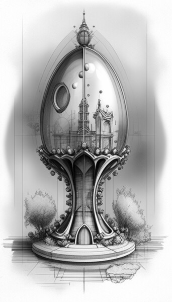 Digital Arts titled "Mirror Building - D…" by Nicolas Chammat, Original Artwork, AI generated image