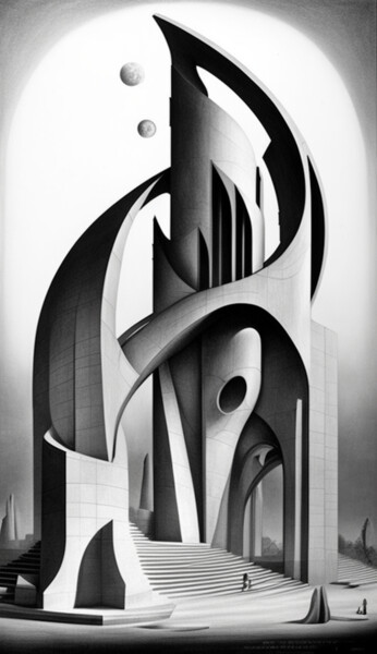 Artes digitais intitulada "Loop Building - Dig…" por Nicolas Chammat, Obras de arte originais, Imagem gerada por IA