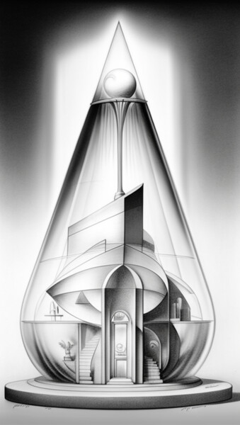 Digital Arts titled "Fragrance Building…" by Nicolas Chammat, Original Artwork, AI generated image