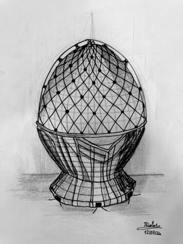 Zeichnungen mit dem Titel "Cell Hospital" von Nicolas Chammat, Original-Kunstwerk, Bleistift