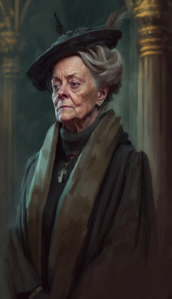 Digital Arts titled "Minerva McGonagall" by Nicolas Chammat, Original Artwork, AI generated image