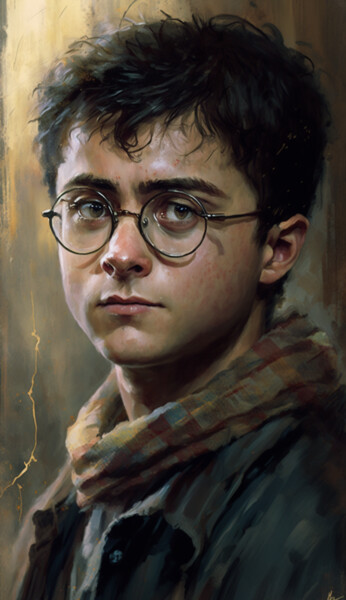 Arts numériques intitulée "Harry Potter" par Nicolas Chammat, Œuvre d'art originale, Image générée par l'IA