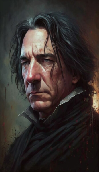 Цифровое искусство под названием "Severus Snape" - Nicolas Chammat, Подлинное произведение искусства, Изображение, сгенериро…