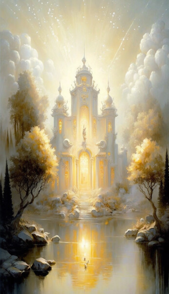 Digital Arts titled "Lands of Heaven" by Nicolas Chammat, Original Artwork, AI generated image