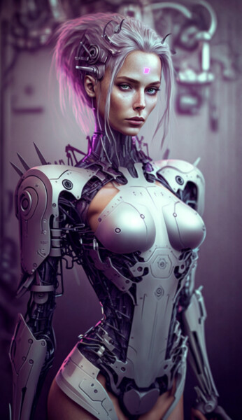 Arte digital titulada "Electronic Barbie" por Nicolas Chammat, Obra de arte original, Imagen generada por IA