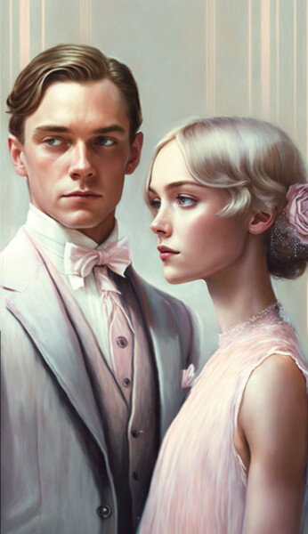 Artes digitais intitulada "The Great Gatsby by…" por Nicolas Chammat, Obras de arte originais, Imagem gerada por IA