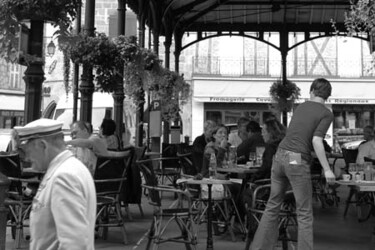 Photographie intitulée "Terrasse de café" par Nicolas Compagnon, Œuvre d'art originale