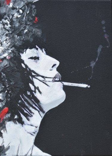 Pintura intitulada "cigarette" por Nicolas Couchet, Obras de arte originais, Acrílico