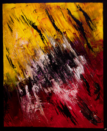 Painting titled "Abstrait no 16 #art…" by Nicolas Daubresse, Original Artwork, Acrylic Mounted on Wood Stretcher frame