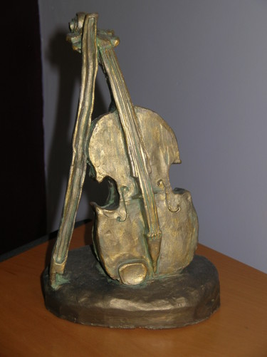 Sculpture titled "violon 1" by Nico, Original Artwork, Clay