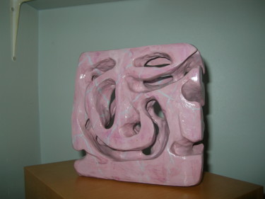 Sculpture titled "méandres 3" by Nico, Original Artwork, Clay