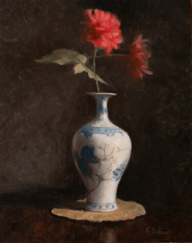 Schilderij getiteld "Vase ancien" door Nicolas Duffaud, Origineel Kunstwerk, Olie