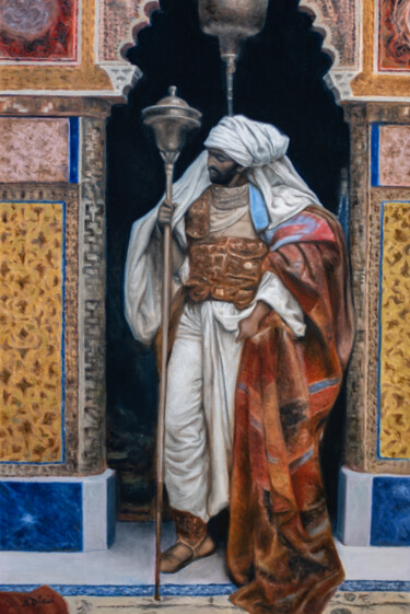 Pintura intitulada "Dignitaire musulman" por Nicolas Duffaud, Obras de arte originais, Óleo