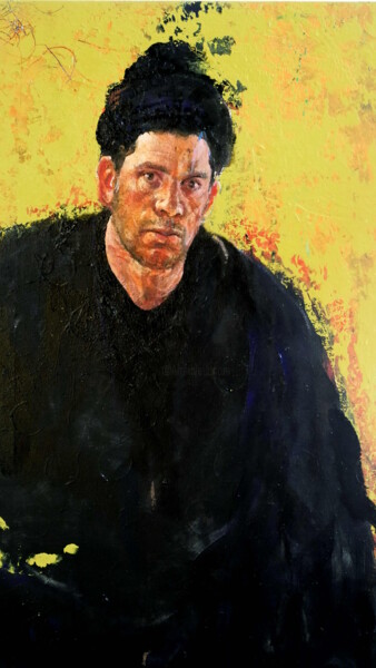 Malerei mit dem Titel "autoportrait" von Nicolas Gey, Original-Kunstwerk, Acryl